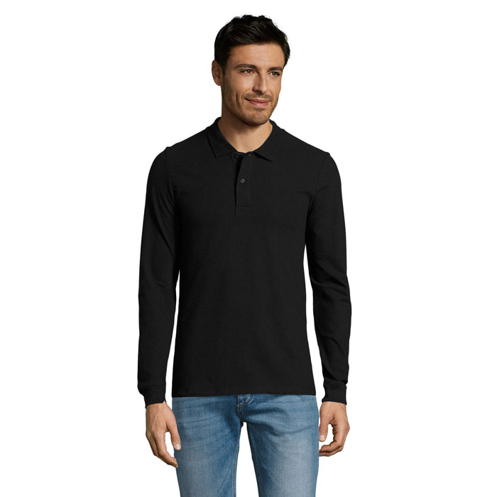 PERFECT MEN LSL POLO 180g — gadget promozionale personalizzabile con il tuo logo