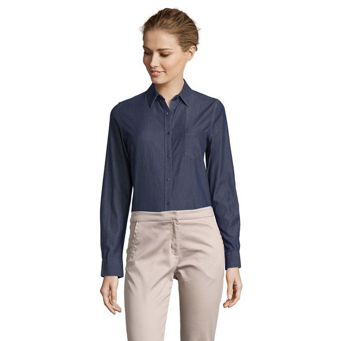 BARRY WOMEN DENIM SHIRT — Abbigliamento personalizzabile con il tuo logo