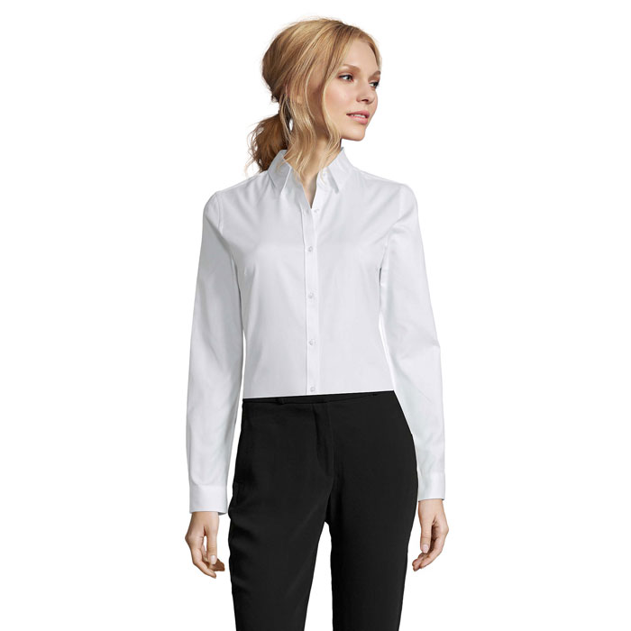 BRODY WOMEN HERINGBON SHIRT — gadget promozionale personalizzabile con il tuo logo
