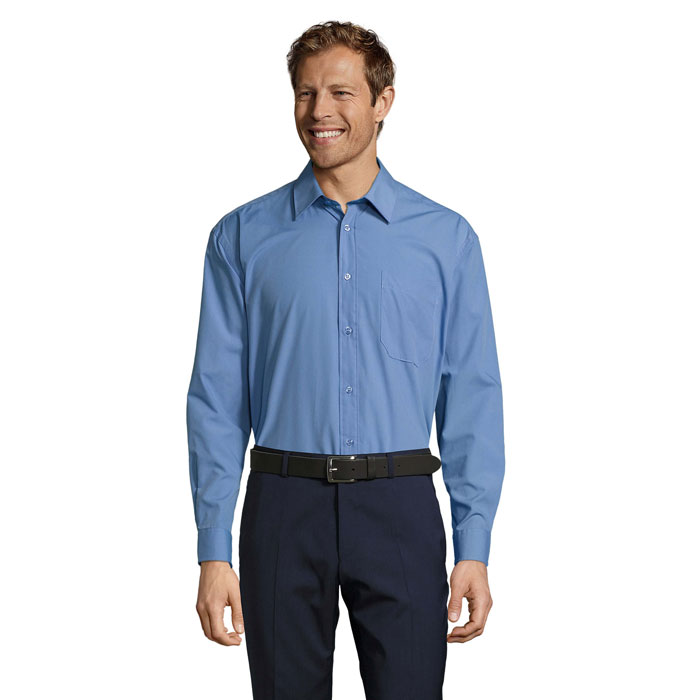 BALTIMORE POPLIN MEN SHIRT — Abbigliamento personalizzabile con il tuo logo