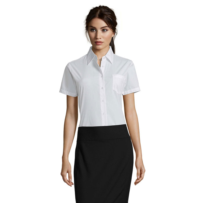 ESCAPE POPLIN WOMEN SHIRT — gadget promozionale personalizzabile con il tuo logo