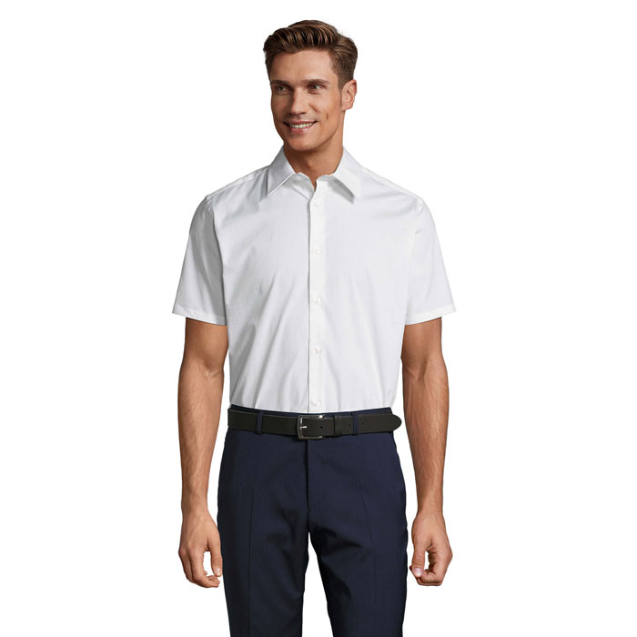 BROADWAY STRETCH MEN SHIRT — gadget promozionale personalizzabile con il tuo logo