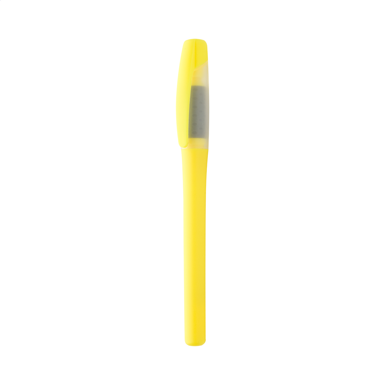 Evidenziatore in plastica colorata e refill coordinato ed impugnatura in gomma — gadget promozionale personalizzabile con il tuo logo