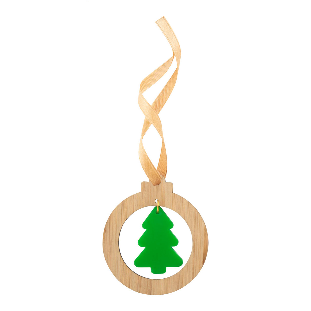 Decoro albero Natale, albero — gadget promozionale personalizzabile con il tuo logo
