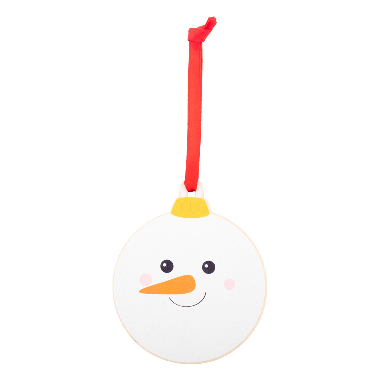 Decorazione albero di Natale, pupazzo di neve — gadget promozionale personalizzabile con il tuo logo