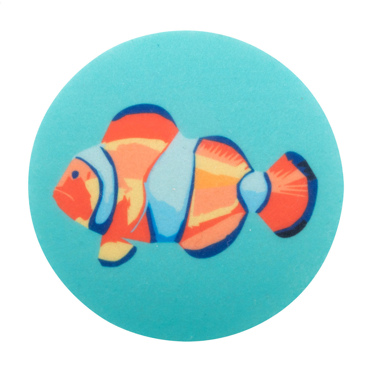 Sottobicchiere in feltro RPET, rotondo — gadget promozionale personalizzabile con il tuo logo