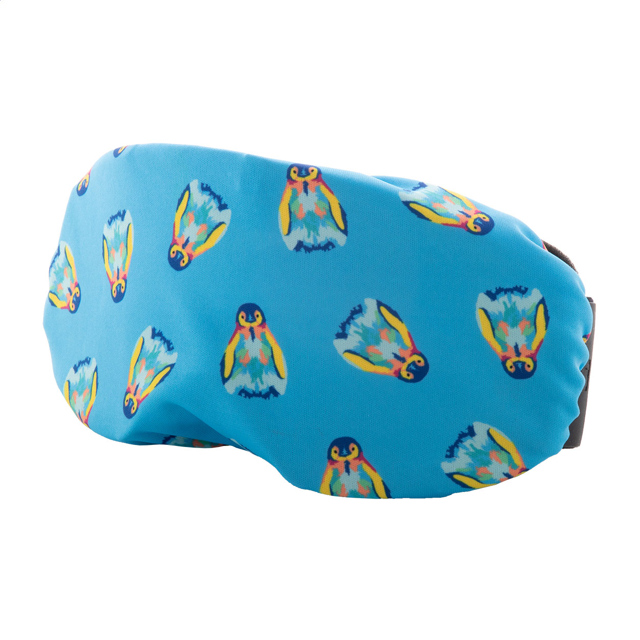 Copertura personalizzata per occhiali da sci e snowboard con fascia elastica, 100% poliestere (140 gr/m²) — gadget promozionale personalizzabile con il tuo logo