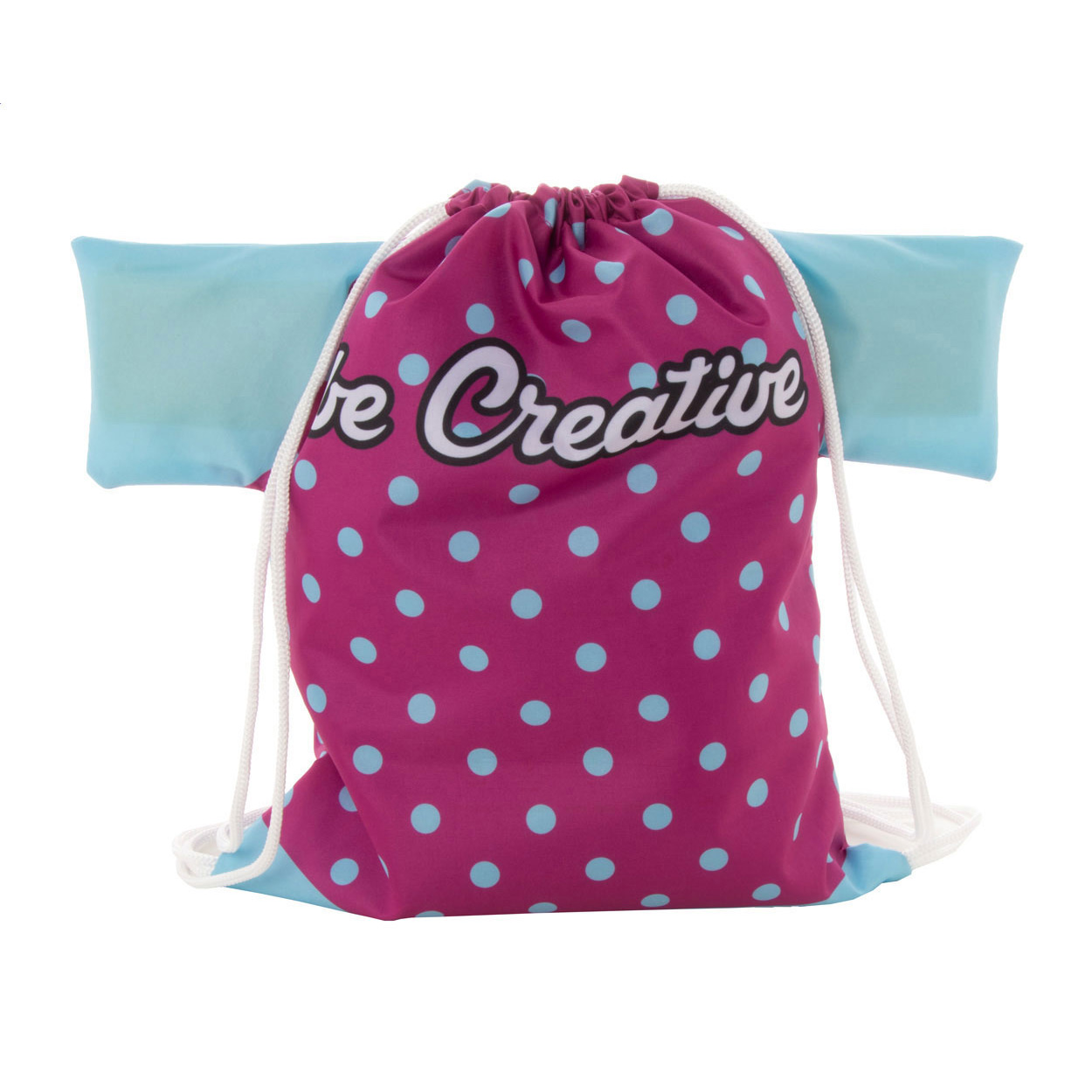 Sacca personalizzabile per bambini con coulisse — gadget promozionale personalizzabile con il tuo logo