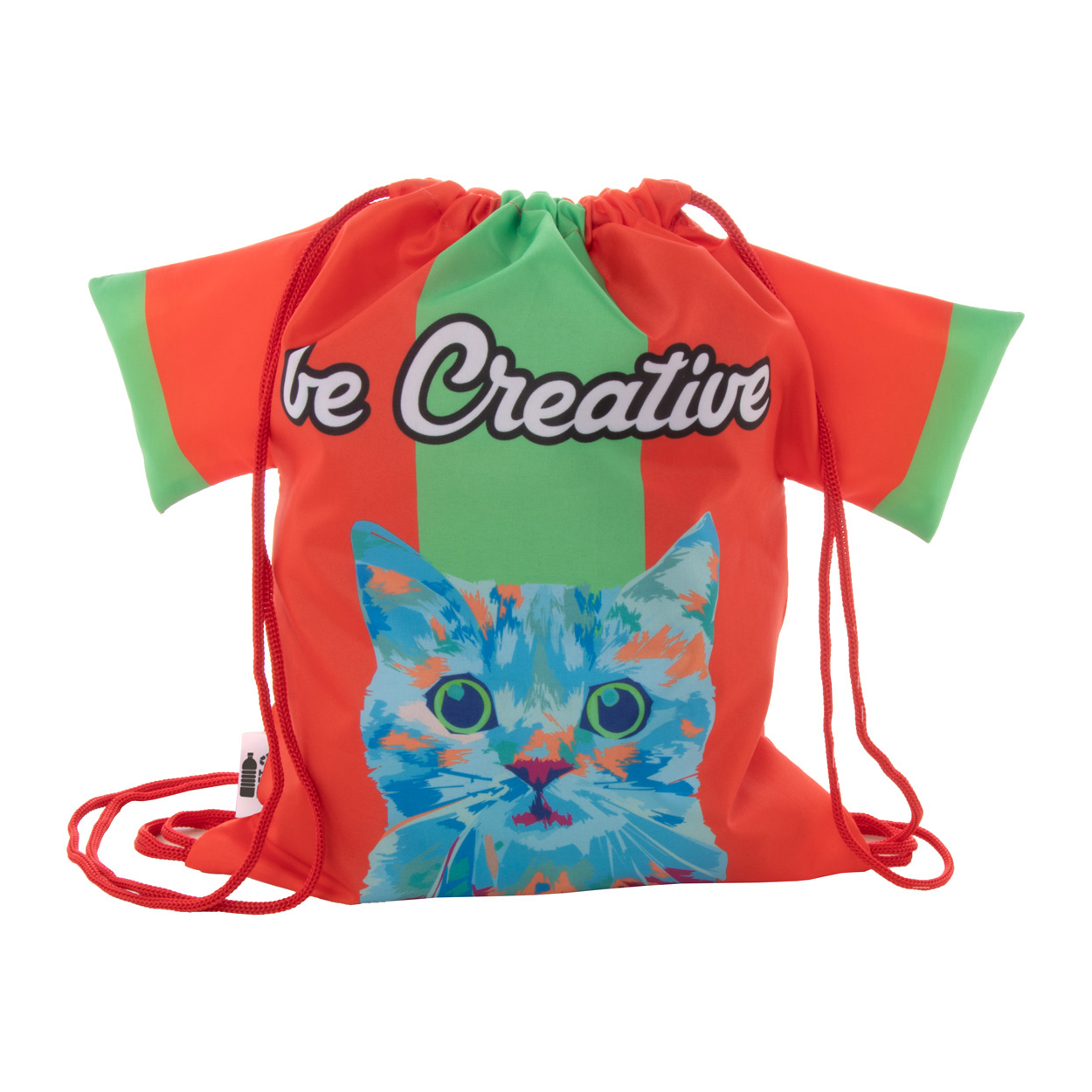 Sacca personalizzabile per bambini con coulisse — gadget promozionale personalizzabile con il tuo logo