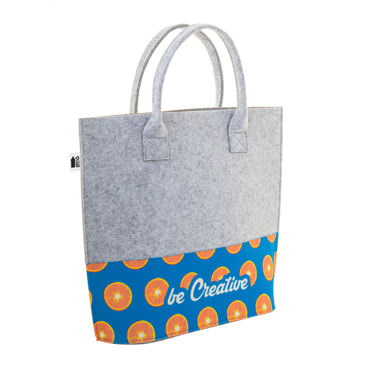 Borsa per la spesa in RPET personalizzabile — gadget promozionale personalizzabile con il tuo logo
