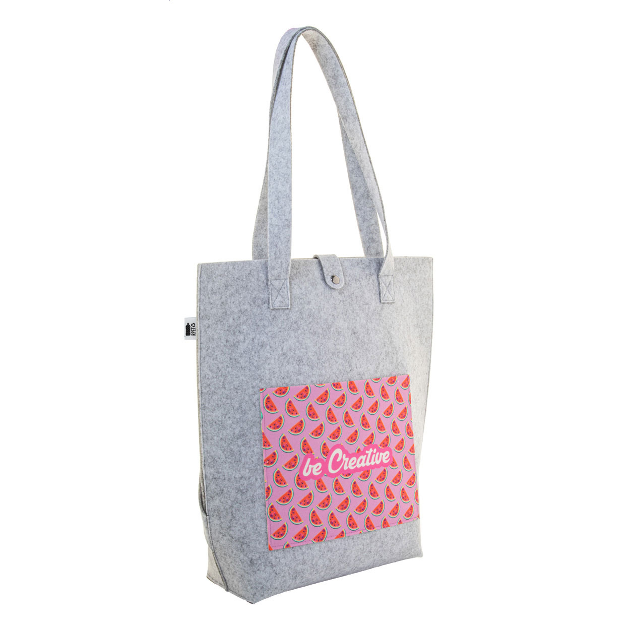 borsa a tracolla in RPET personalizzabile — gadget promozionale personalizzabile con il tuo logo