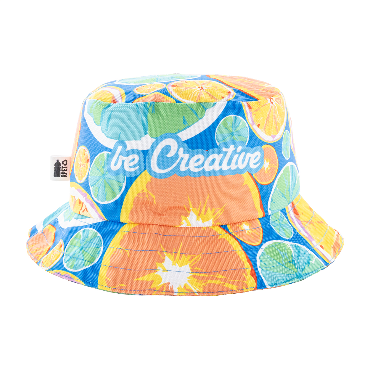 cappello a secchiello personalizzato RPET — gadget promozionale personalizzabile con il tuo logo