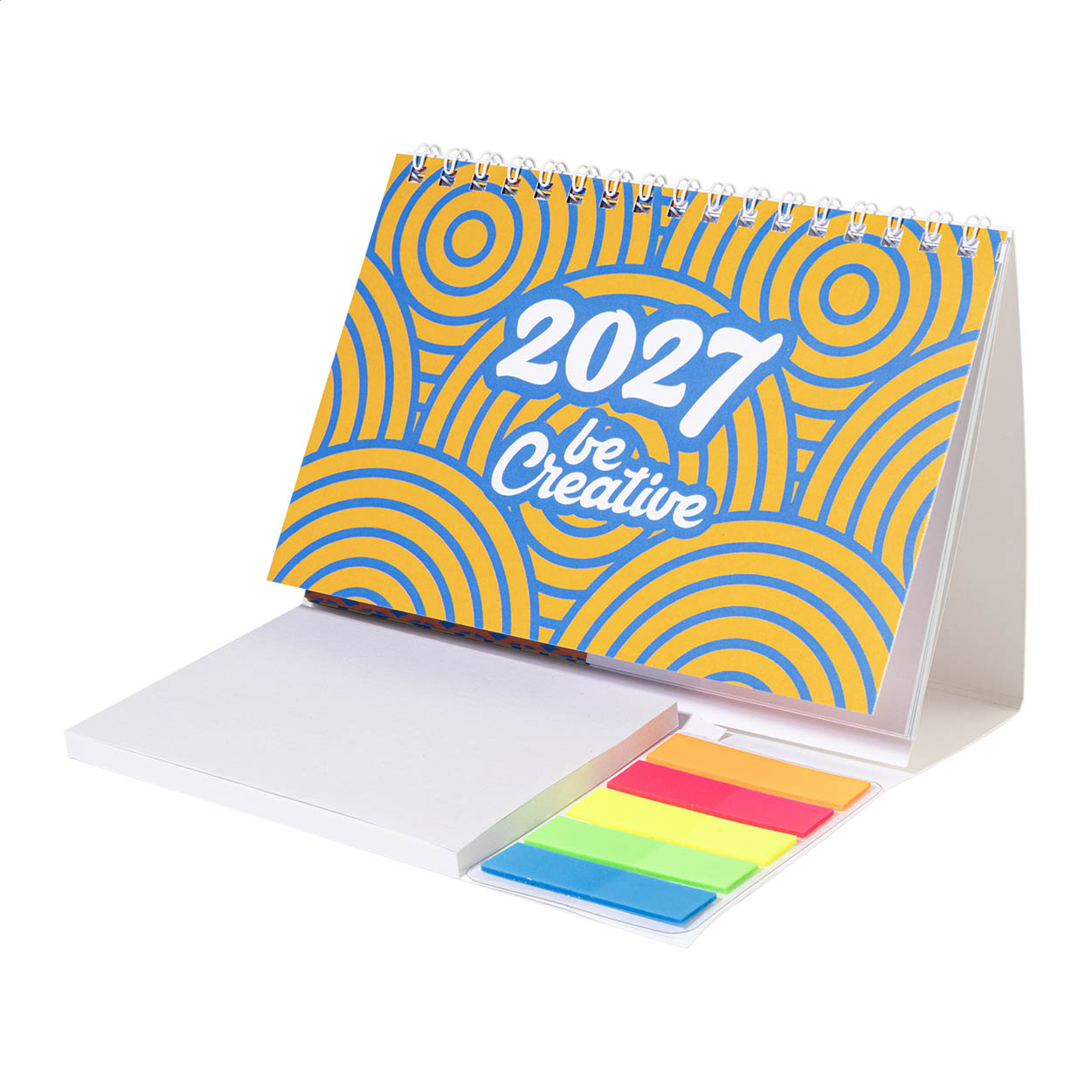 Calendario personalizzabile da scrivania — gadget promozionale personalizzabile con il tuo logo