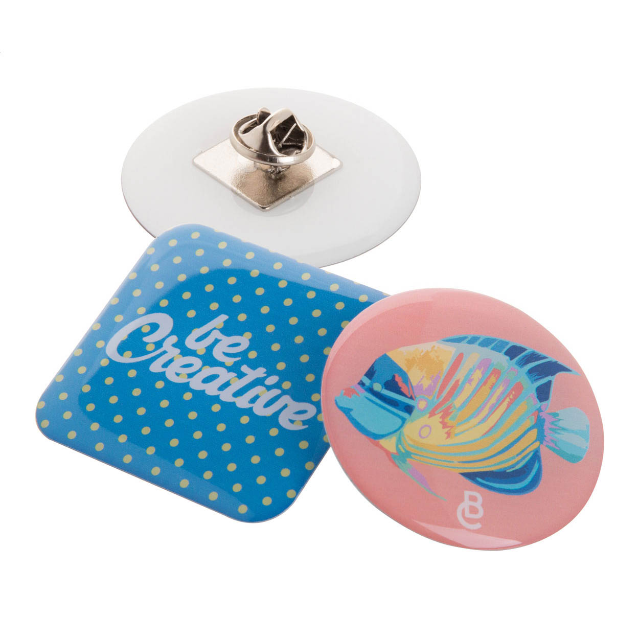 spilla in metallo personalizzabile — gadget promozionale personalizzabile con il tuo logo