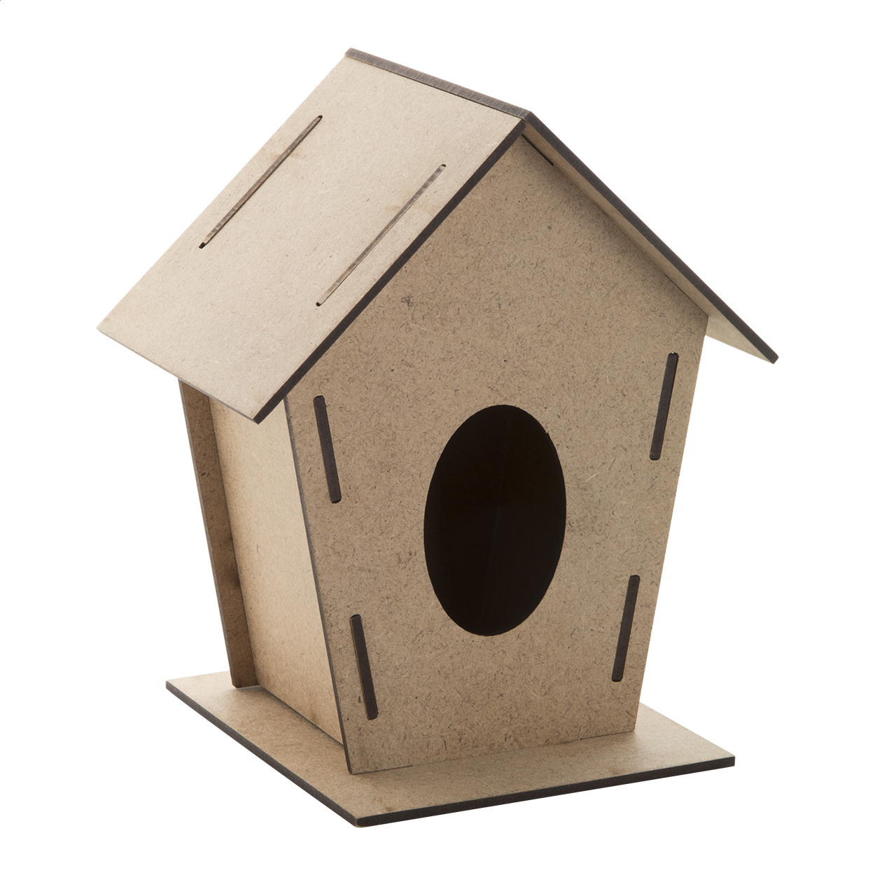 Casetta per uccelli in legno — gadget promozionale personalizzabile con il tuo logo