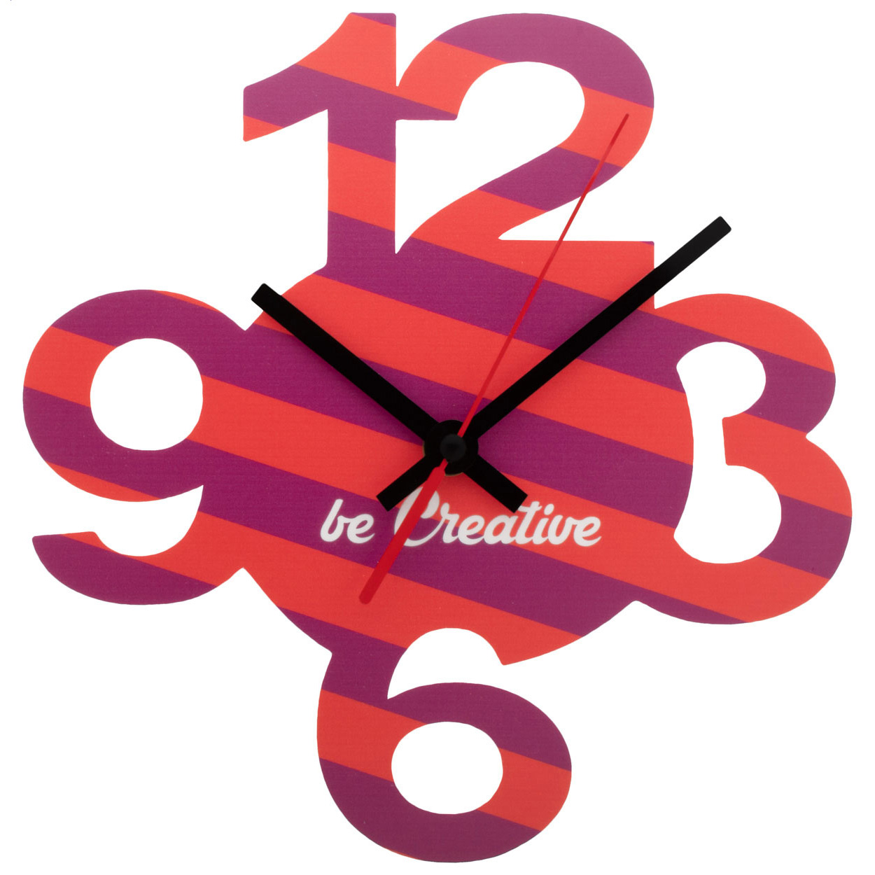 Orologio da parete in schiuma di PVC e sagoma intagliata — gadget promozionale personalizzabile con il tuo logo