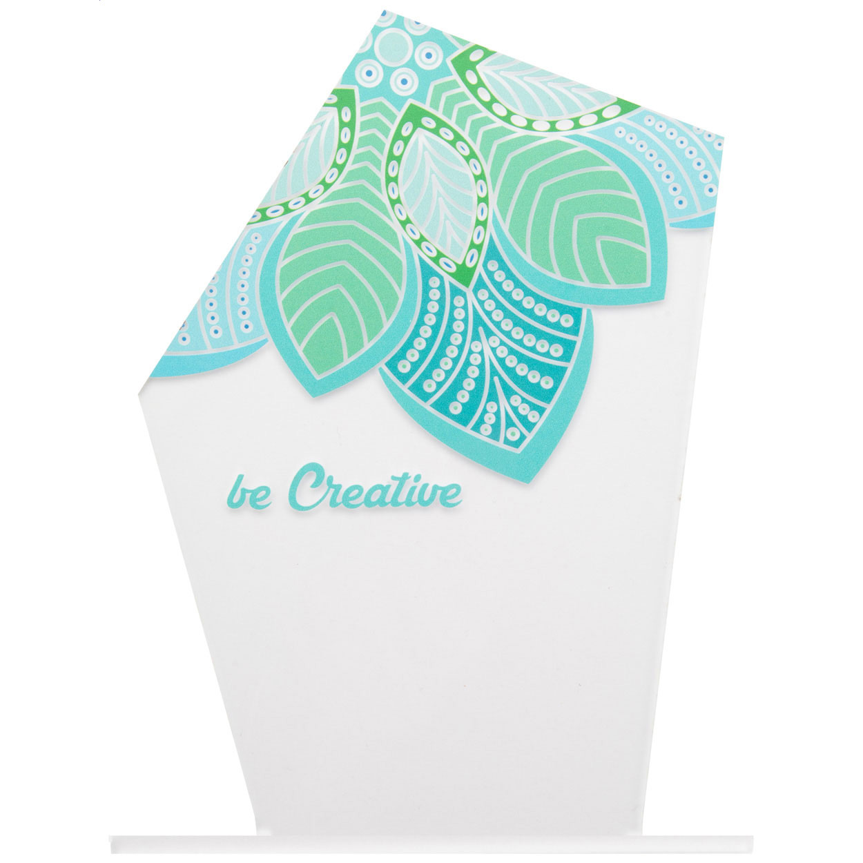 Trofeo acrilico, realizzabile con qualsiasi forma e grafica stampata in full color — gadget promozionale personalizzabile con il tuo logo