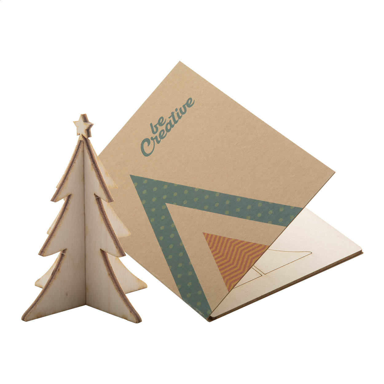 Biglietto Auguri Natalizio, Albero — gadget promozionale personalizzabile con il tuo logo