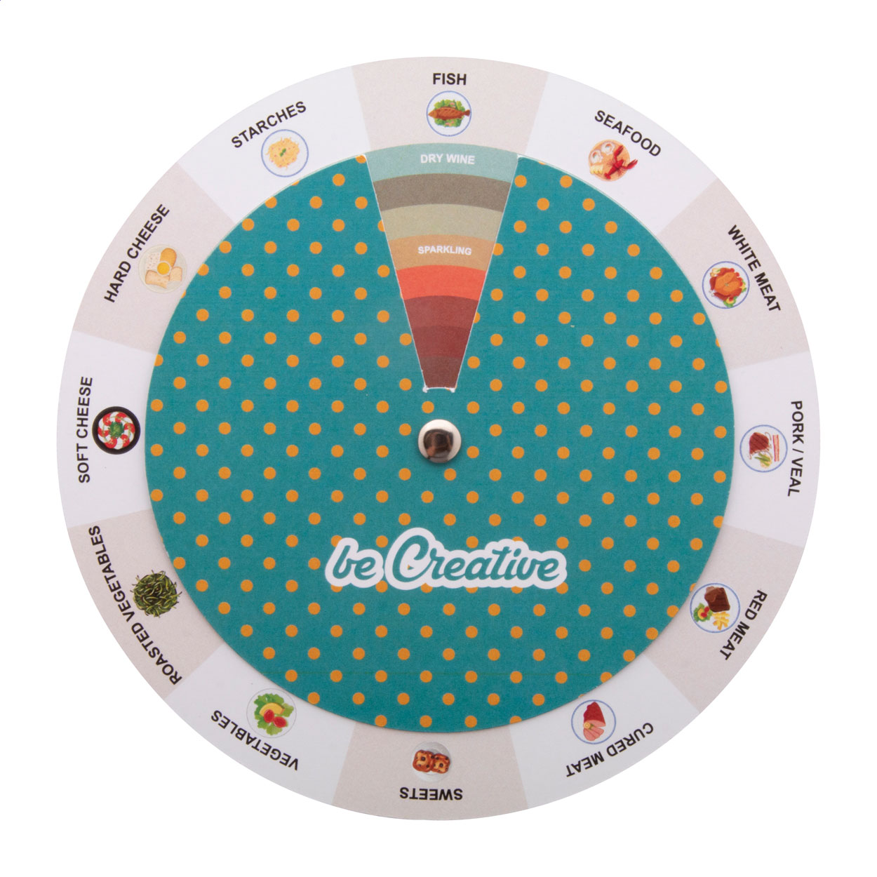 Disco Abbinamento Vino — gadget promozionale personalizzabile con il tuo logo