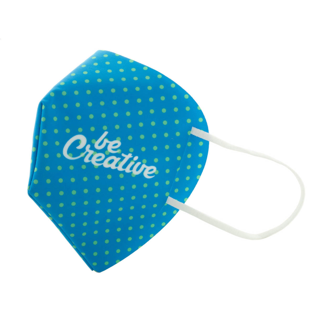 Copri mascherina personalizzata, lavabile e riutilizzabile per mascherine tipo FFP2 e KN95 con grafica stampata in sublimazione — gadget promozionale personalizzabile con il tuo logo