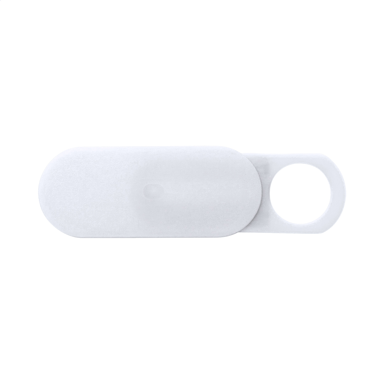 Copri webcam scorrevole in plastica con adesivo — gadget promozionale personalizzabile con il tuo logo