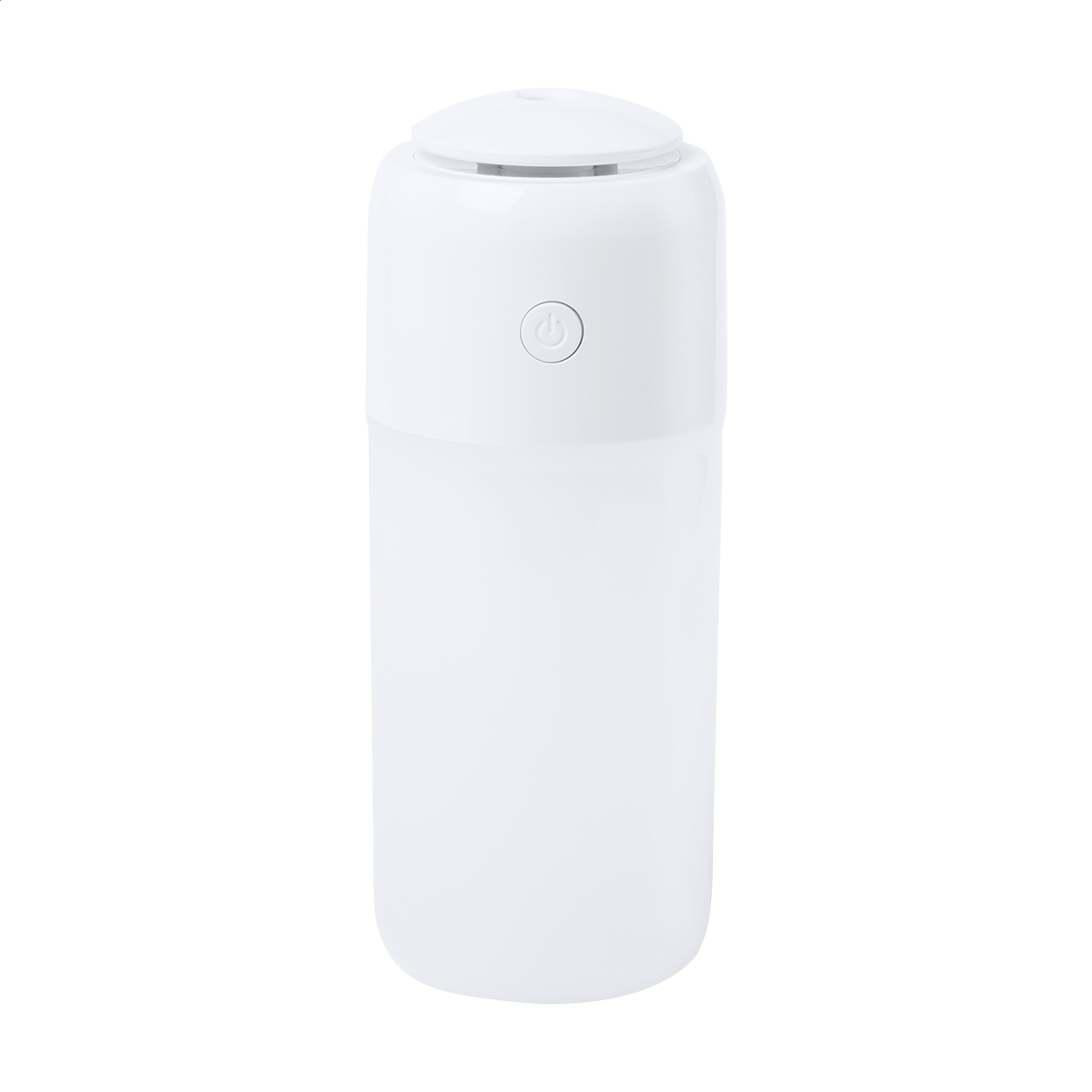 Umidificatore da tavolo in plastica con 1 luce a LED multicolore — gadget promozionale personalizzabile con il tuo logo