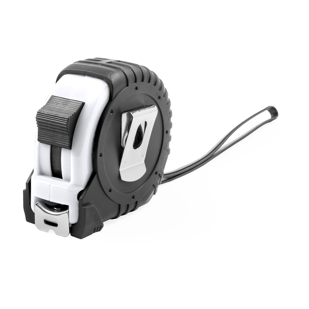 Flessometro con funzione di blocco e clip in metallo per cintura — gadget promozionale personalizzabile con il tuo logo