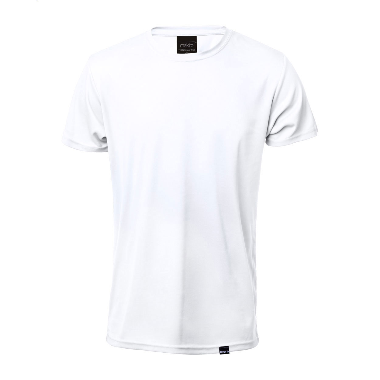 T-shirt sportiva in RPET — gadget promozionale personalizzabile con il tuo logo