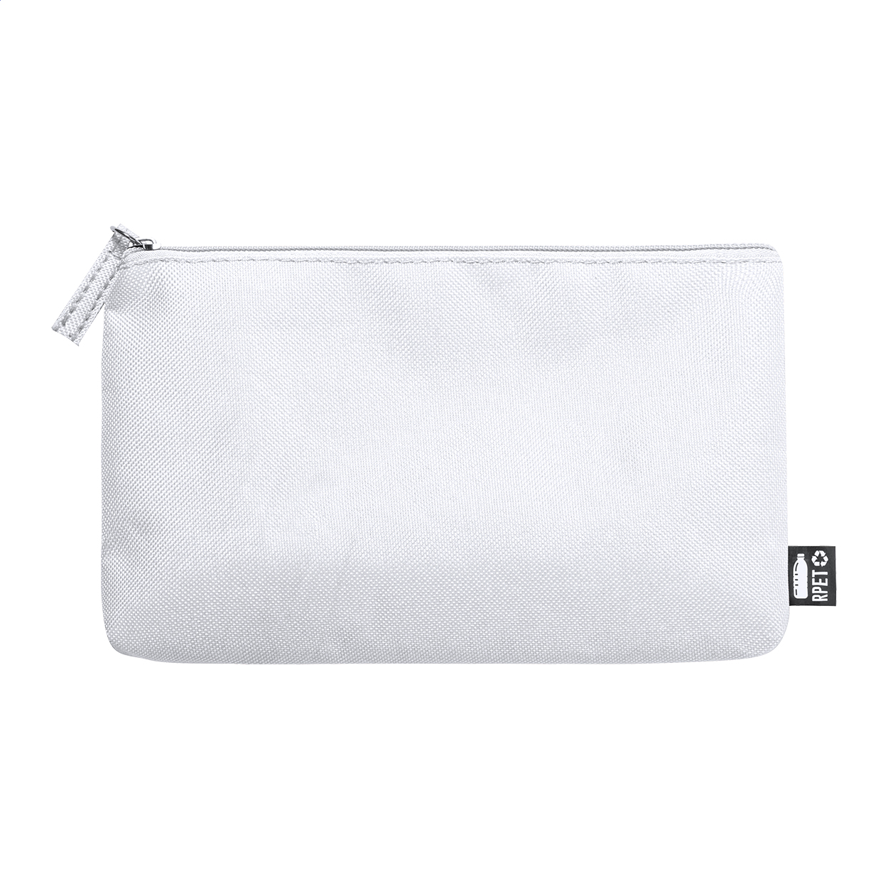 trousse in RPET — gadget promozionale personalizzabile con il tuo logo