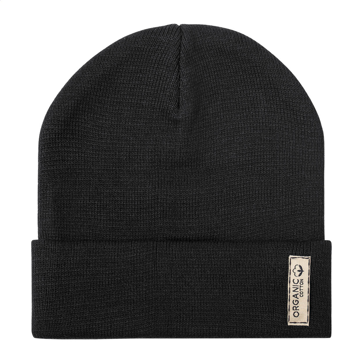 Cappellino invernale in cotone organico — gadget promozionale personalizzabile con il tuo logo