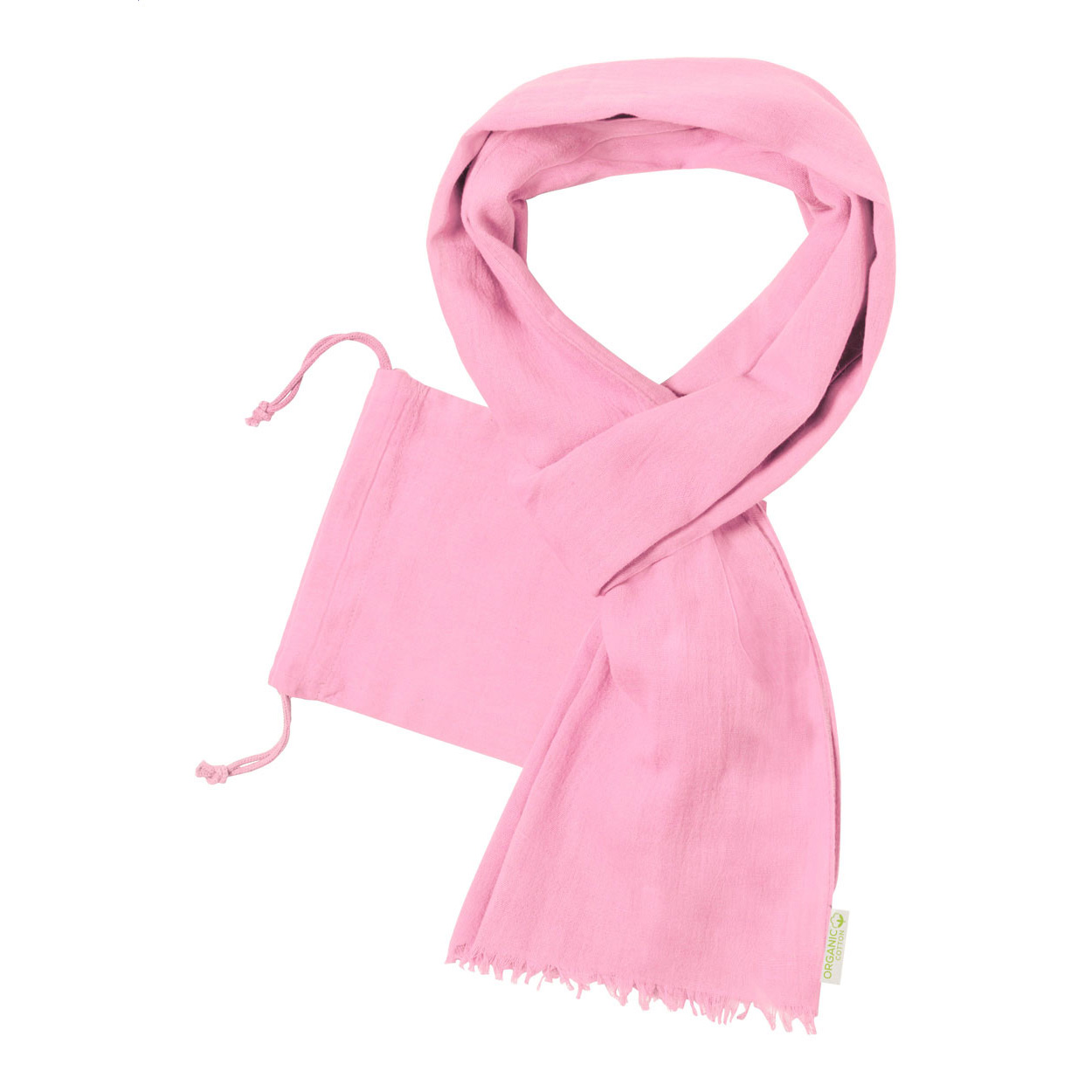 Sciarpa in cotone organico — gadget promozionale personalizzabile con il tuo logo
