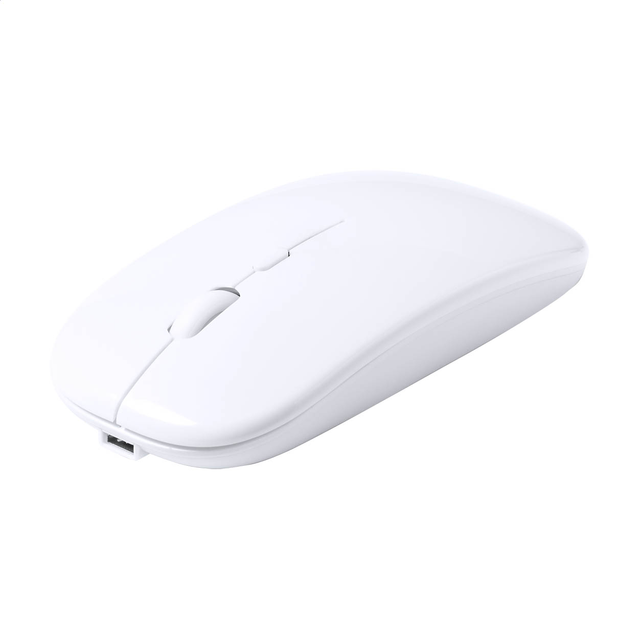 Mouse ottico in ABS riciclato (RABS) — gadget promozionale personalizzabile con il tuo logo