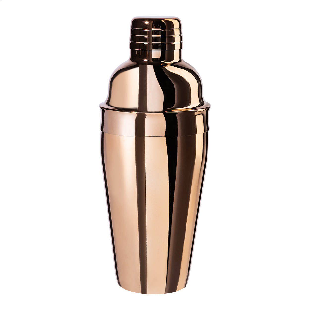 Shaker per cocktail da 550 ml, in acciaio placcato in rame — gadget promozionale personalizzabile con il tuo logo