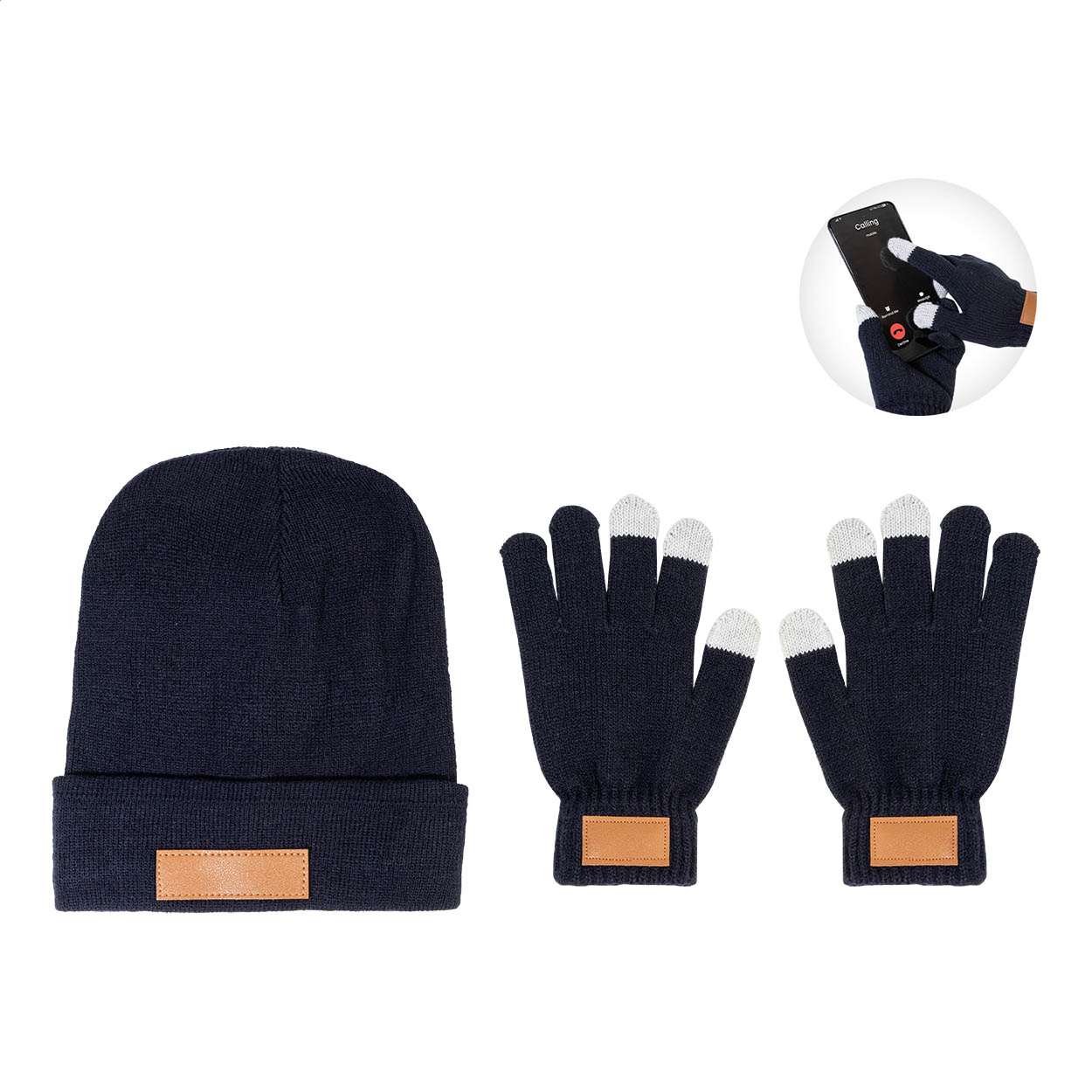 Set cappello e guanti — gadget promozionale personalizzabile con il tuo logo