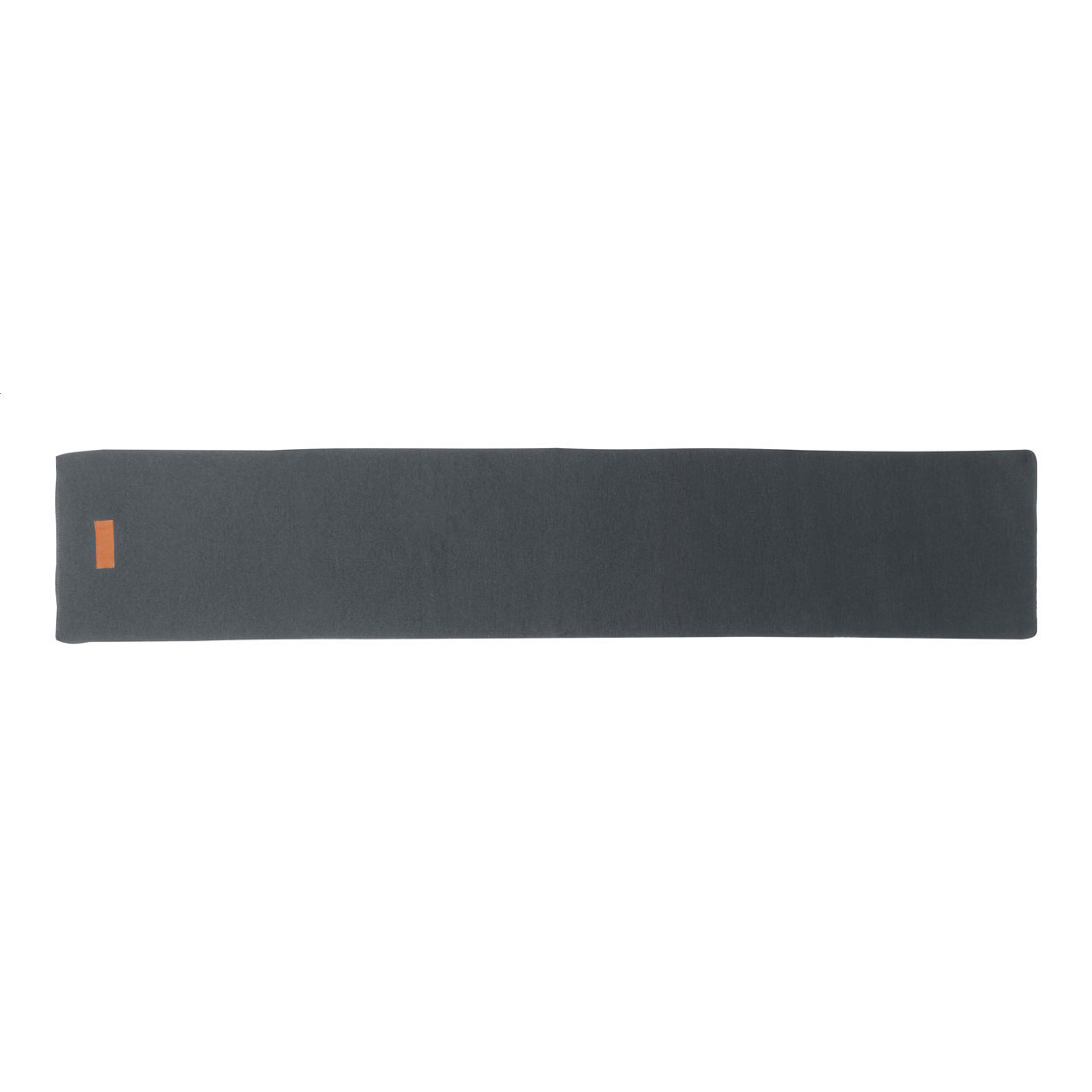 Sciarpa unisex in acrilico con applicazione in pelle PU stampabile, 300 g/m² — gadget promozionale personalizzabile con il tuo logo