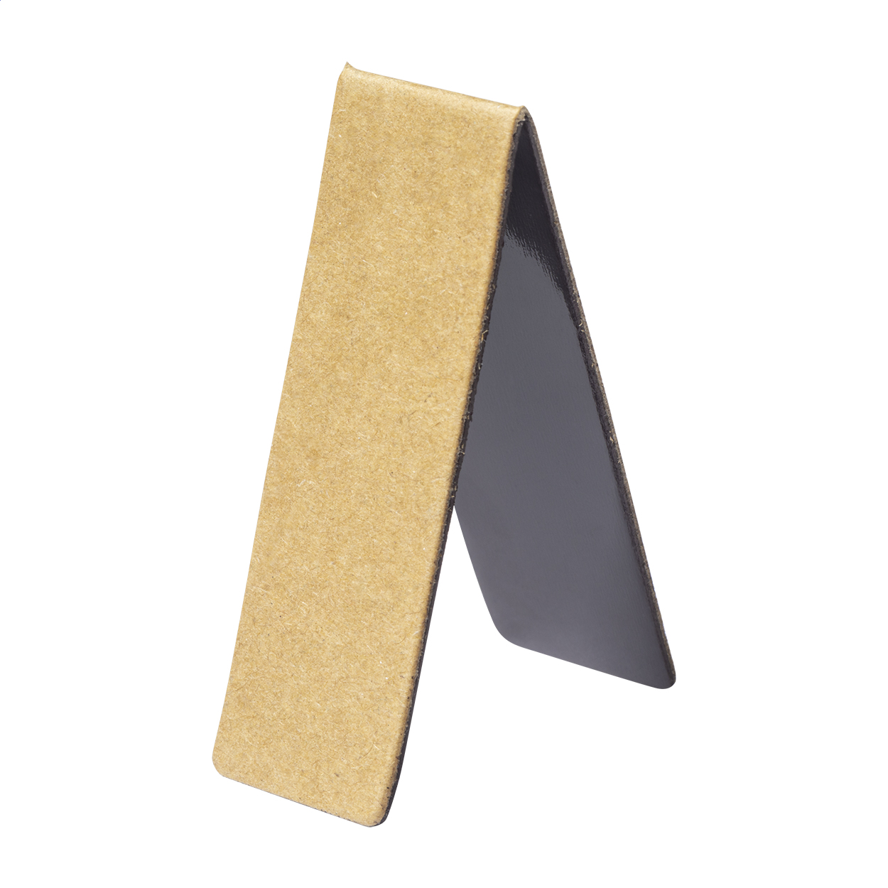 Segnalibro magnetico ricoperto in carta riciclata — gadget promozionale personalizzabile con il tuo logo