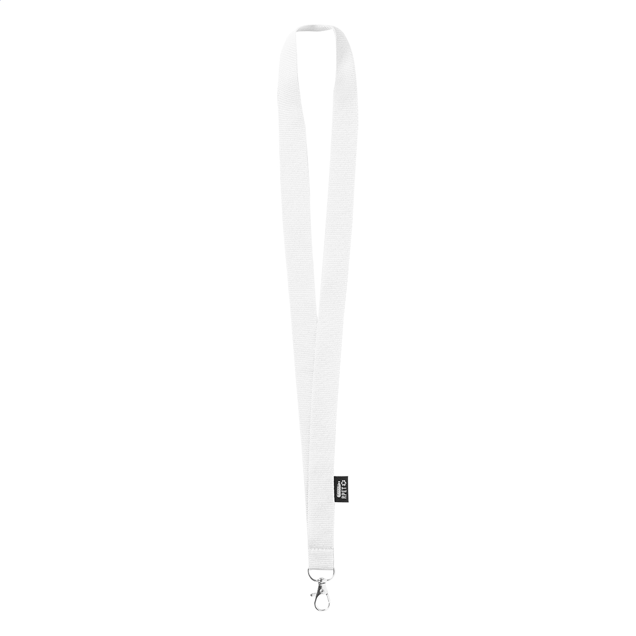 Lanyard in poliestere RPET con moschettone in metallo — gadget promozionale personalizzabile con il tuo logo