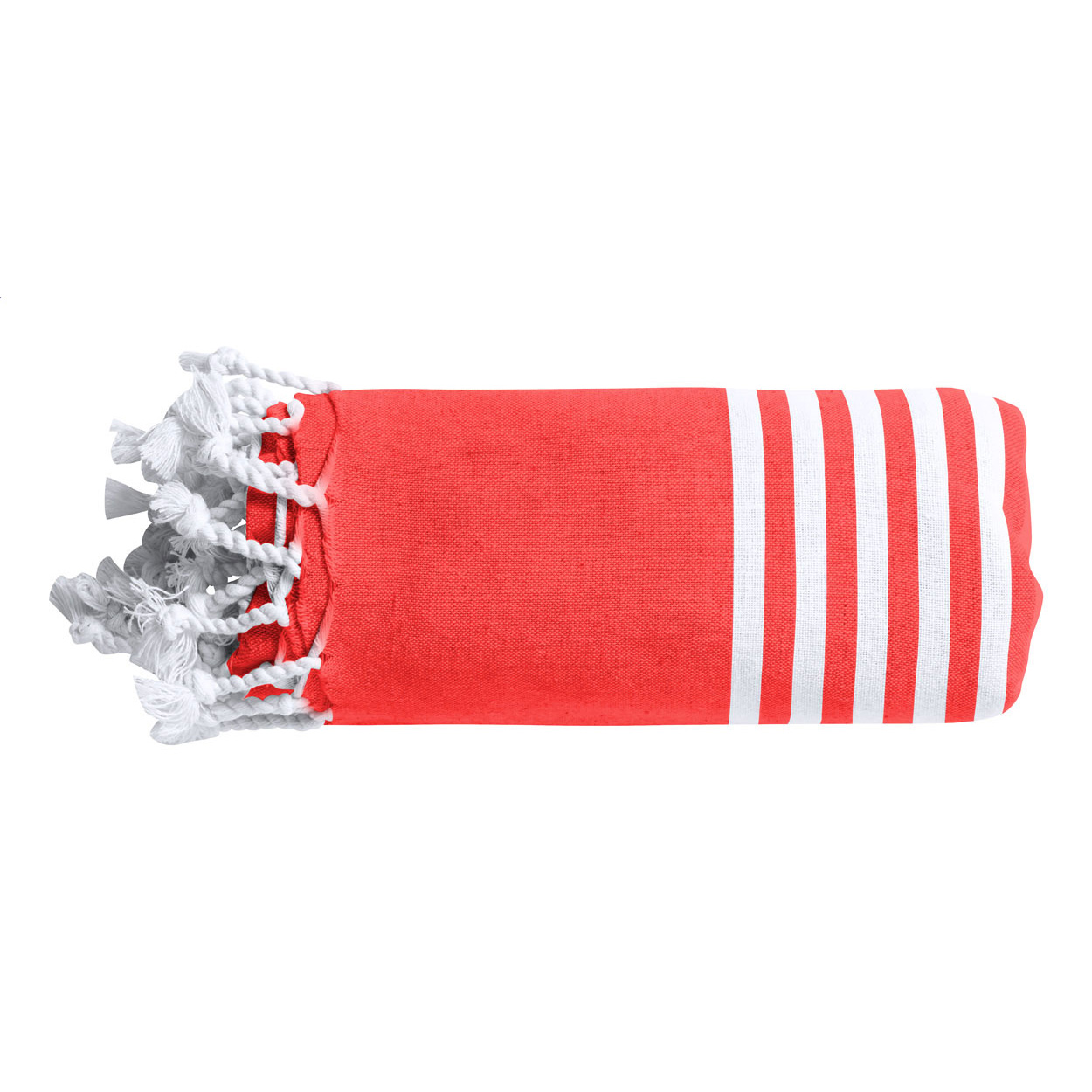 Telo mare pareo bicolore in 100% cotone, 180 g/m² — gadget promozionale personalizzabile con il tuo logo