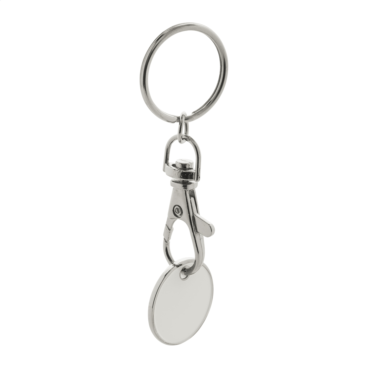 portachiavi con gettone — gadget promozionale personalizzabile con il tuo logo