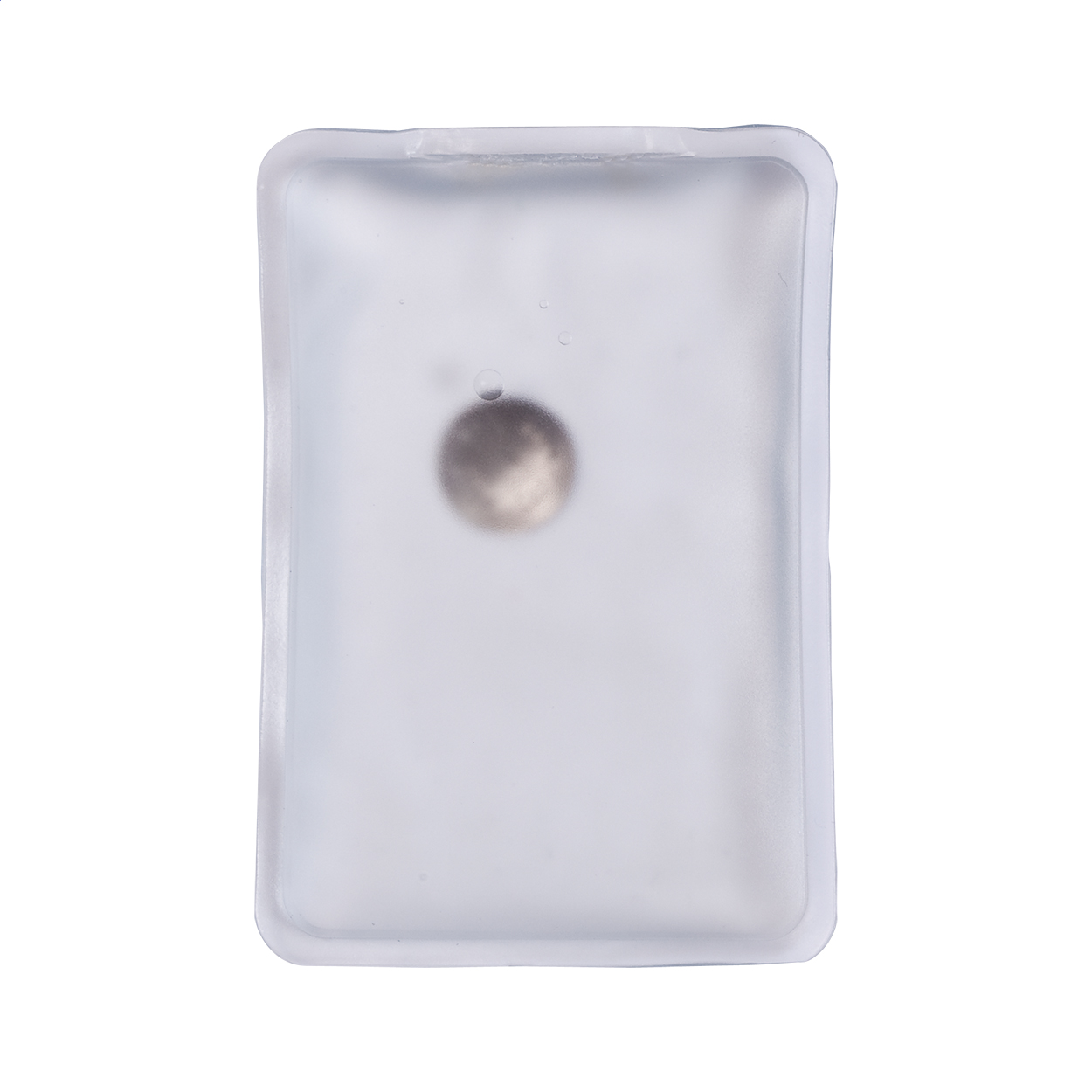 Cuscino termico trasparente e riutilizzabile con gel colorato — gadget promozionale personalizzabile con il tuo logo