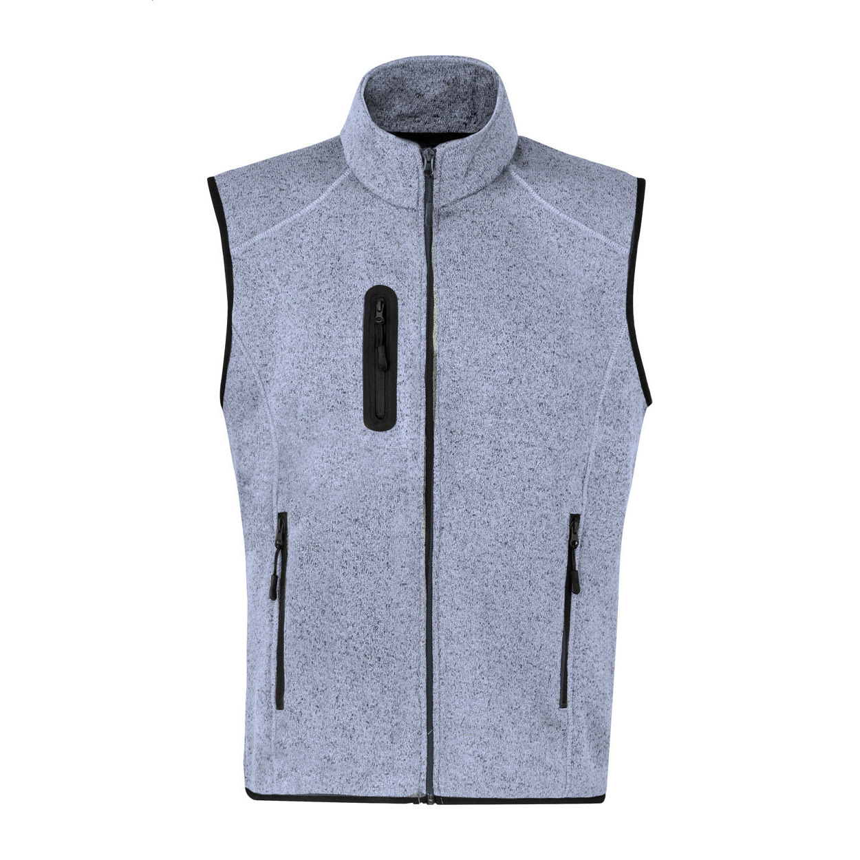 Gilet termico in pile da 280 g/m² anti-pilling con cerniera, 2 tasche laterali e 1 tasca frontale — gadget promozionale personalizzabile con il tuo logo