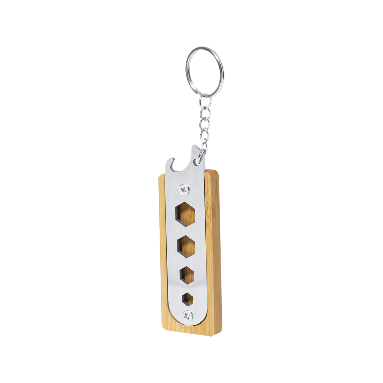 Portachiavi con utensile multifunzione — gadget promozionale personalizzabile con il tuo logo
