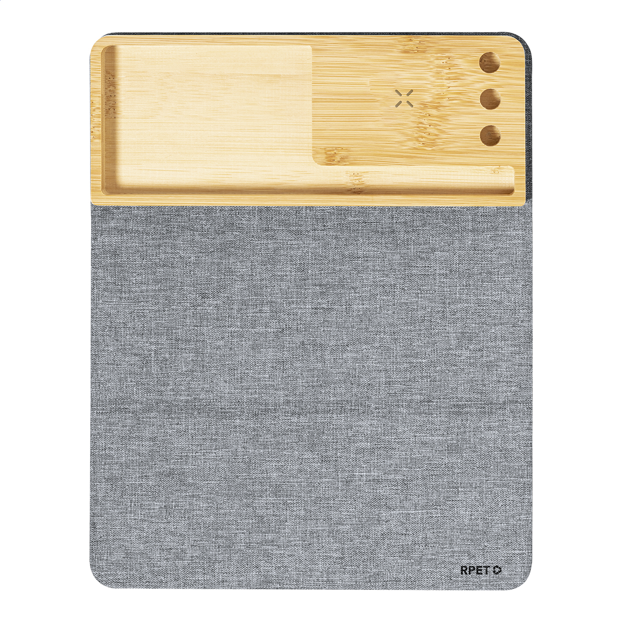 Tappetino mouse con caricatore wireless — gadget promozionale personalizzabile con il tuo logo