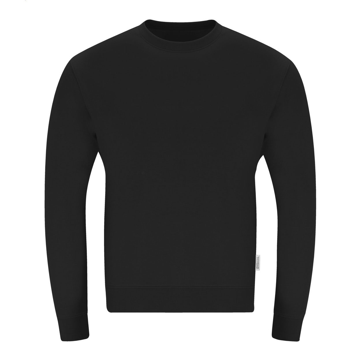 Felpa a girocollo da 280 g/m2 in 60% cotone biologico e 40% poliestere RPET — gadget promozionale personalizzabile con il tuo logo