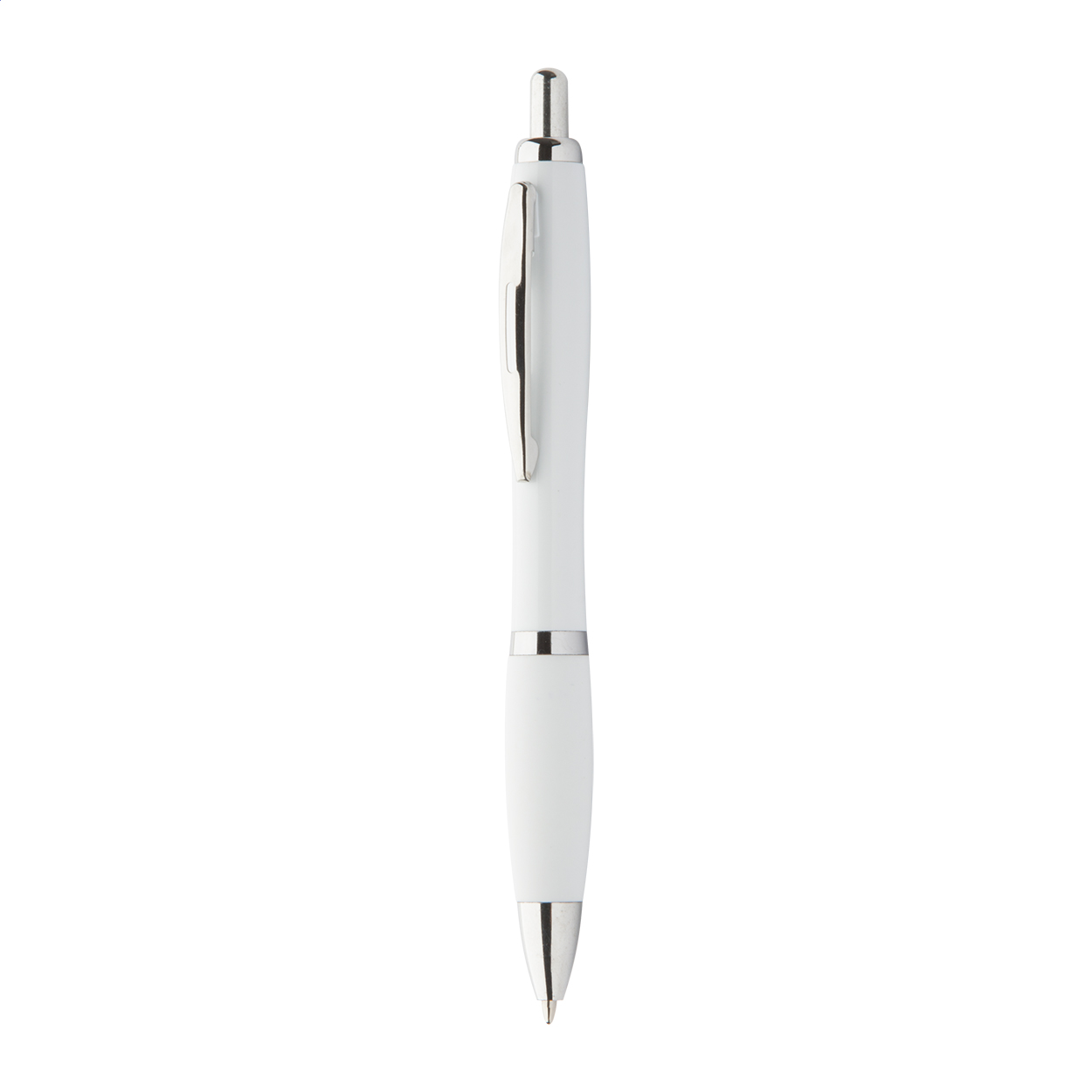 Penna a sfera di plastica con refill blu — gadget promozionale personalizzabile con il tuo logo