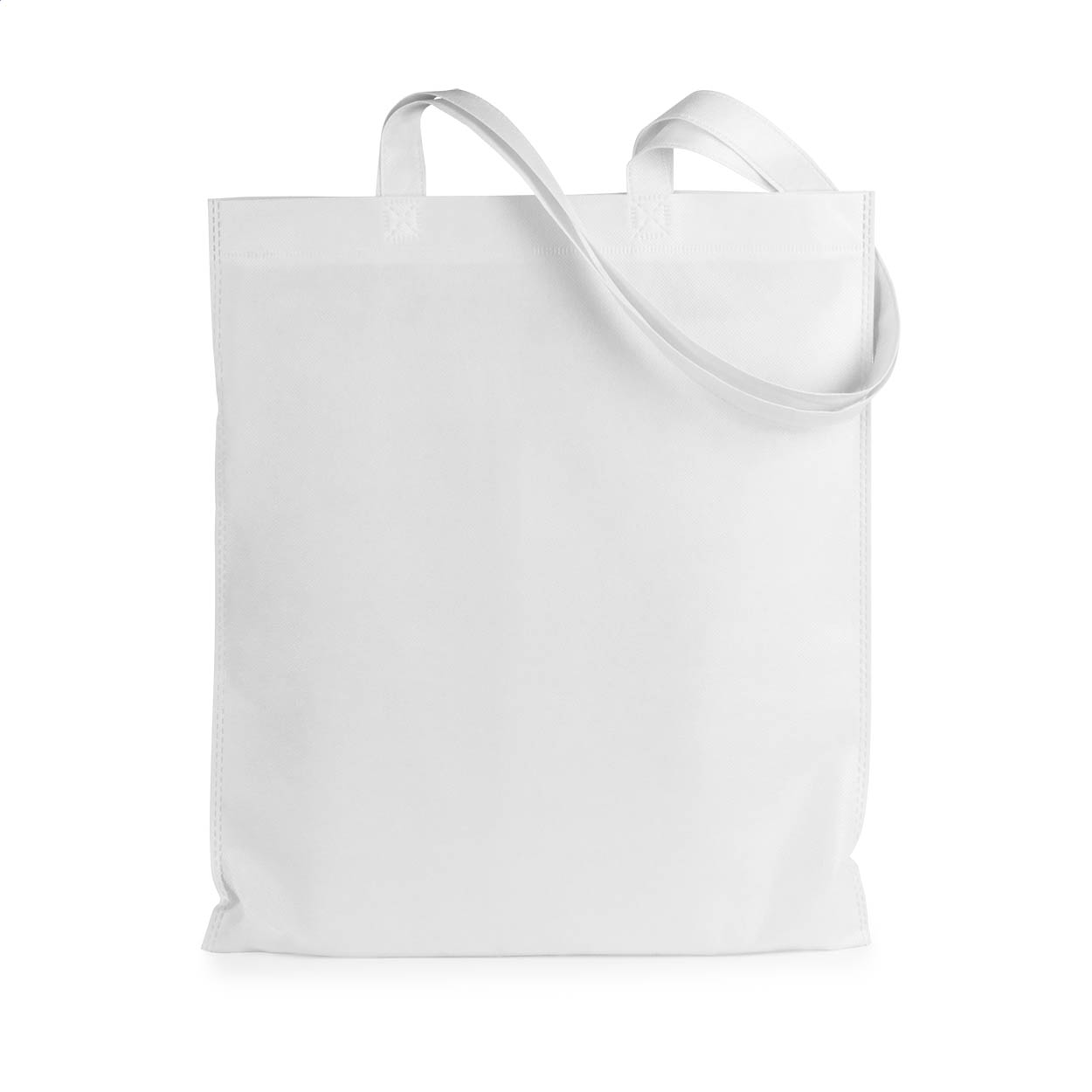 Shopper TNT con cuciture termosaldate e manici lunghi — gadget promozionale personalizzabile con il tuo logo