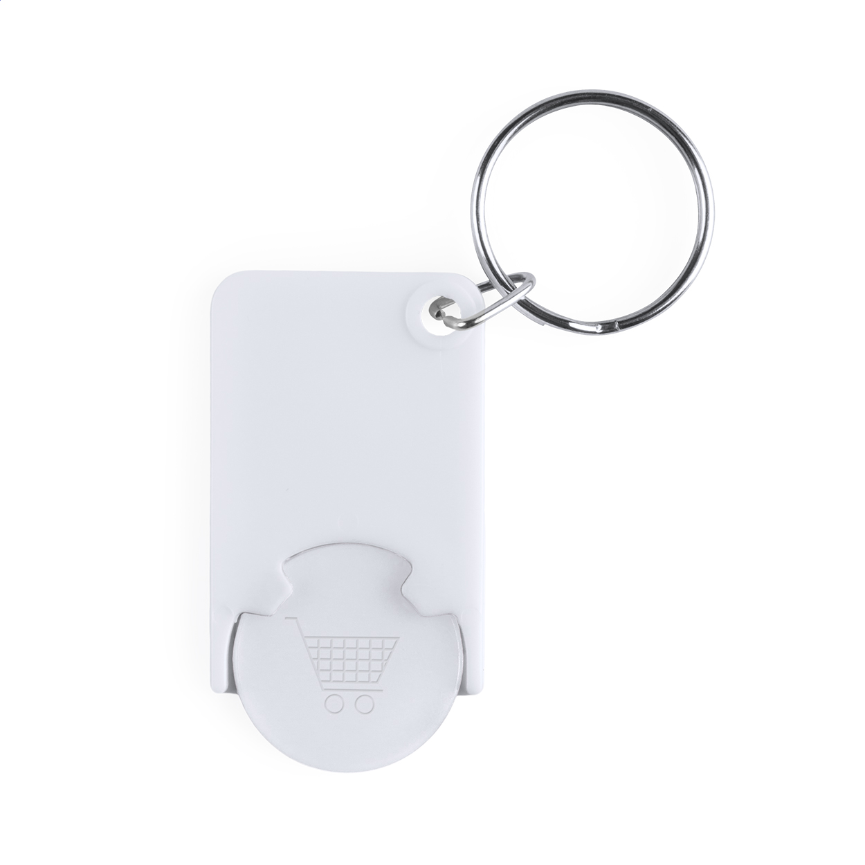 portachiavi con gettone — gadget promozionale personalizzabile con il tuo logo