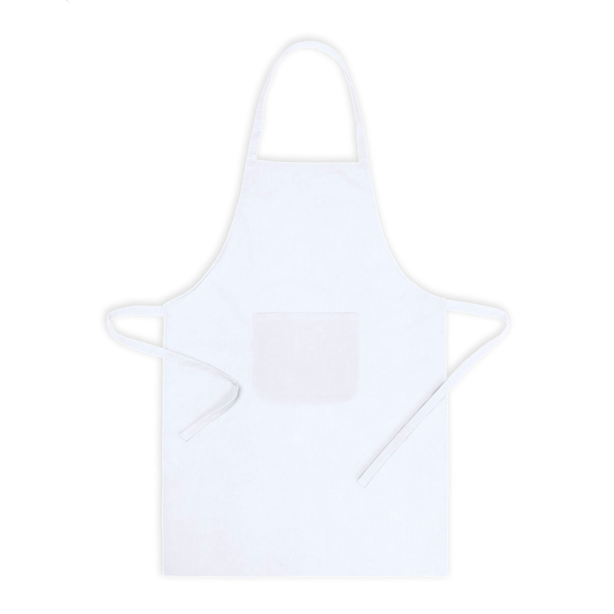 Grembiule composto in 35% cotone e 65% poliestere, con tasca frontale — gadget promozionale personalizzabile con il tuo logo