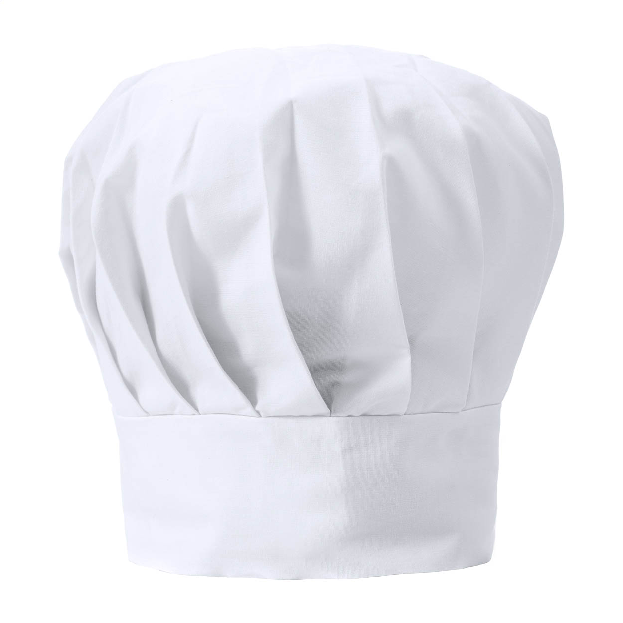 Cappello da cuoco in cotone (35%) e poliestere (65%) — gadget promozionale personalizzabile con il tuo logo