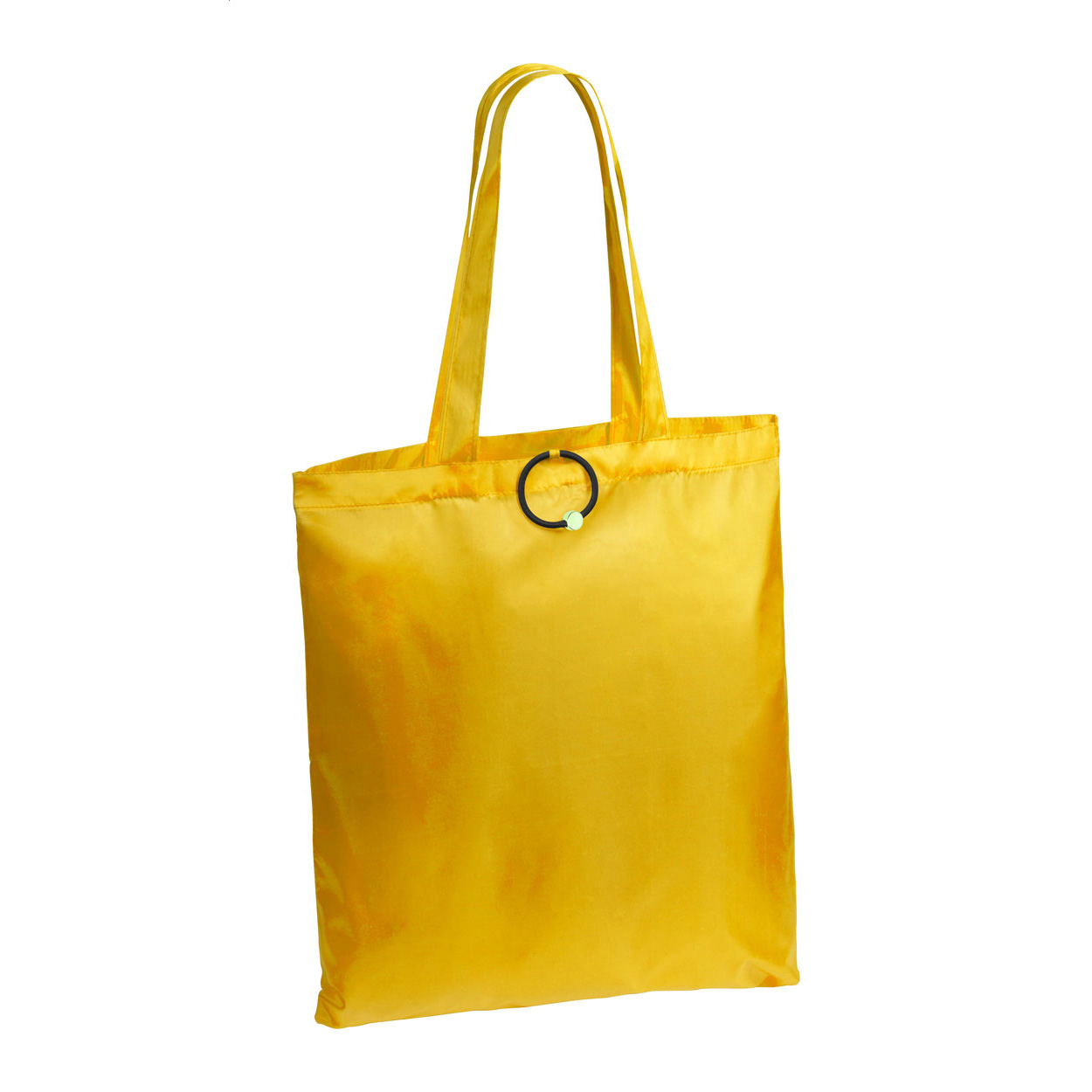 Borsa per la spesa pieghevole in poliestere 190D ed elastico in gomma — gadget promozionale personalizzabile con il tuo logo